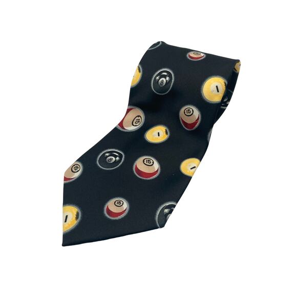 New Parquet 100% Polyester Billards Pool Balls Tie 57.5"L x4"W - Picture 1 of 8